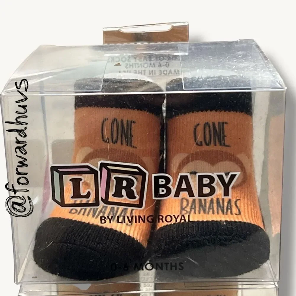 Living Royal Baby Socks Set 0–6 Months Monkeys and Cats